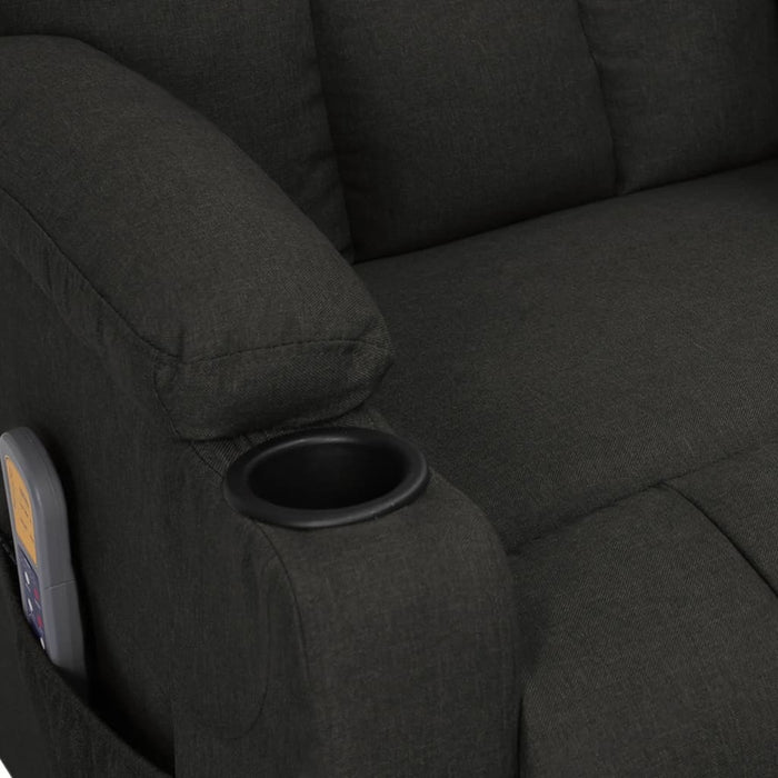Fotoliu de masaj electric rabatabil, negru, textil - WALTI WALTI