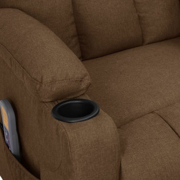Fotoliu de masaj electric, maro, material textil WALTI