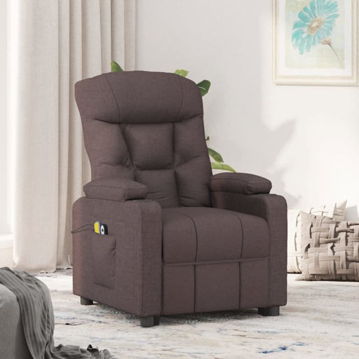 Fotoliu de masaj electric, maro închis, material textil - WALTI WALTI