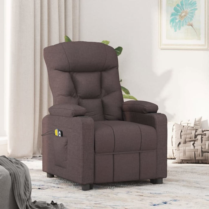 Fotoliu de masaj electric, maro închis, material textil - WALTI WALTI