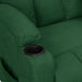 Fotoliu de masaj electric, verde închis, material textil - WALTI WALTI
