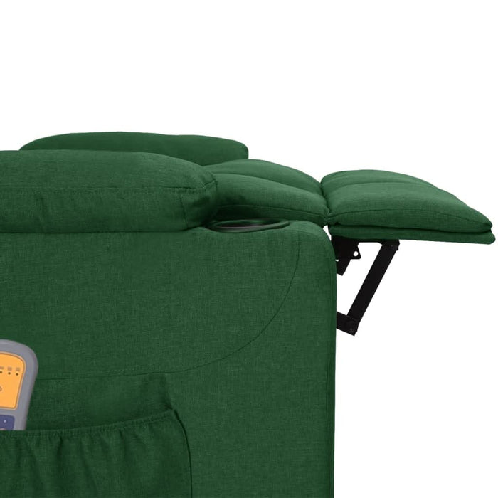 Fotoliu de masaj electric, verde închis, material textil - WALTI WALTI