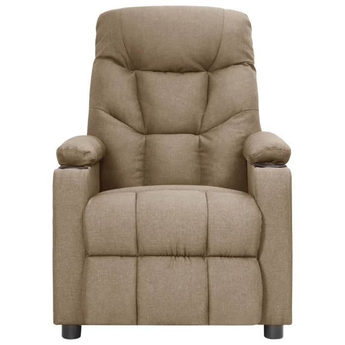 Fotoliu de masaj electric rabatabil, gri taupe, textil WALTI