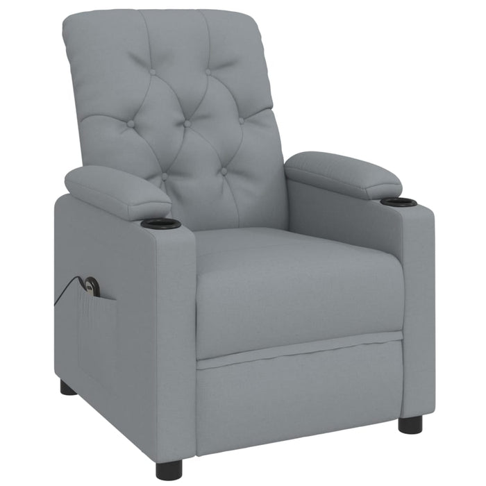 Fotoliu rabatabil electric, gri deschis, textil - WALTI WALTI