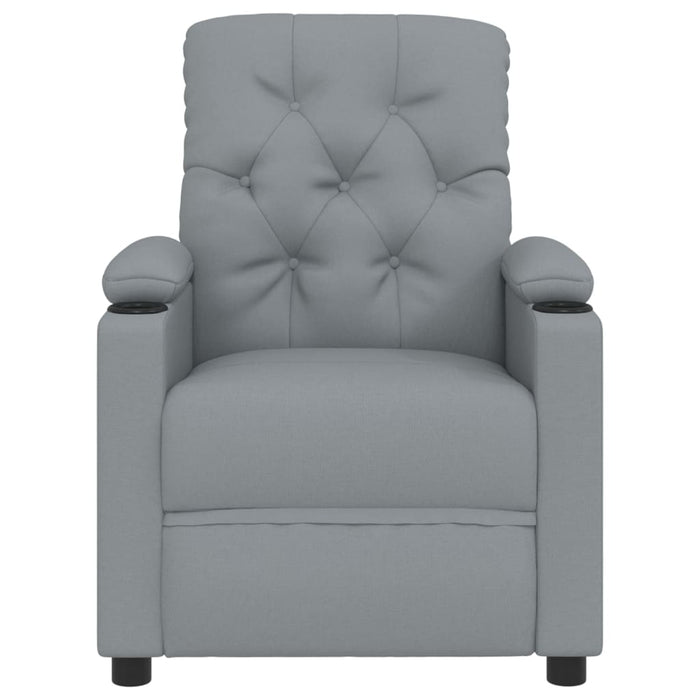 Fotoliu rabatabil electric, gri deschis, textil - WALTI WALTI
