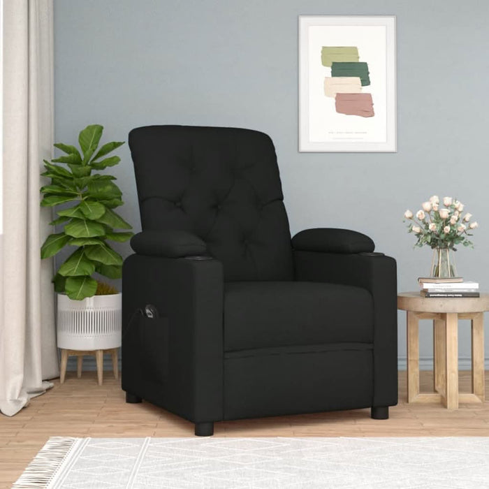 Fotoliu rabatabil electric, negru, material textil - WALTI WALTI
