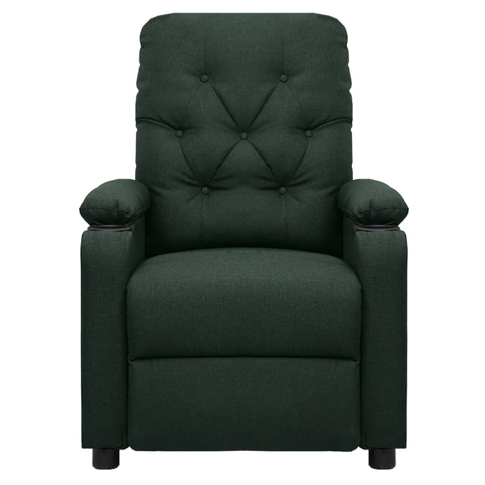 Fotoliu rabatabil electric, verde închis, material textil - WALTI WALTI