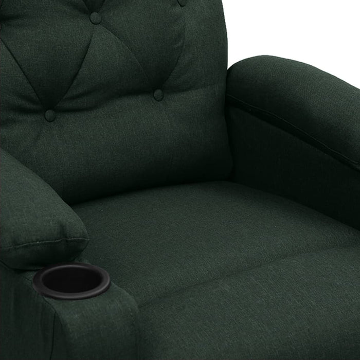 Fotoliu rabatabil electric, verde închis, material textil - WALTI WALTI