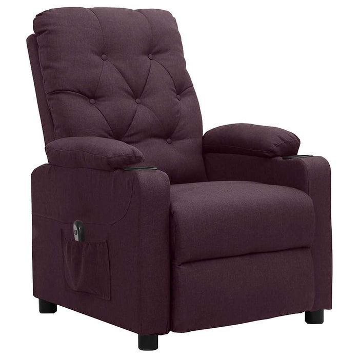 Fotoliu rabatabil electric, violet, material textil WALTI