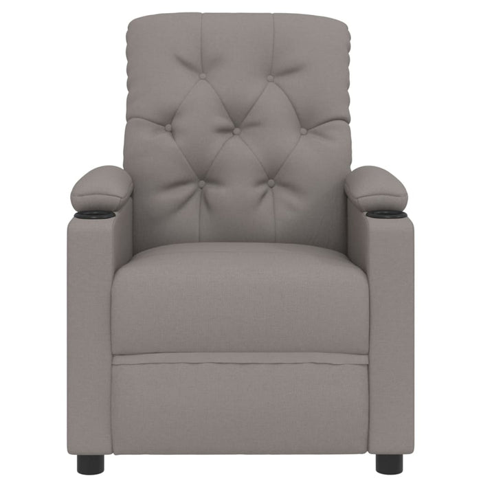 Fotoliu rabatabil electric, gri taupe, material textil WALTI