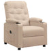 Fotoliu rabatabil electric, crem, material textil - WALTI WALTI