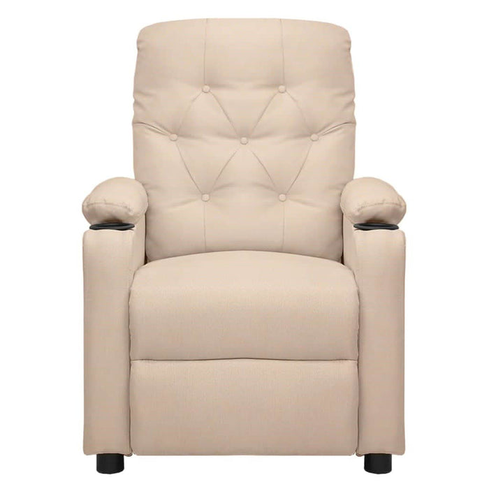 Fotoliu rabatabil electric, crem, material textil - WALTI WALTI