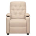 Fotoliu rabatabil electric, crem, material textil - WALTI WALTI