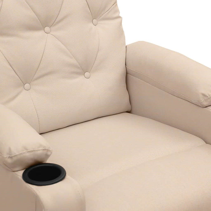 Fotoliu rabatabil electric, crem, material textil - WALTI WALTI