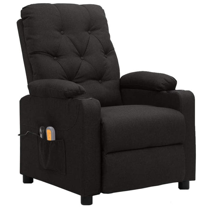 Fotoliu de masaj electric rabatabil, negru, textil - WALTI WALTI