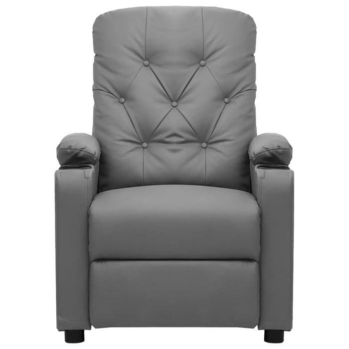 Fotoliu de masaj electric, gri, piele ecologică - WALTI WALTI