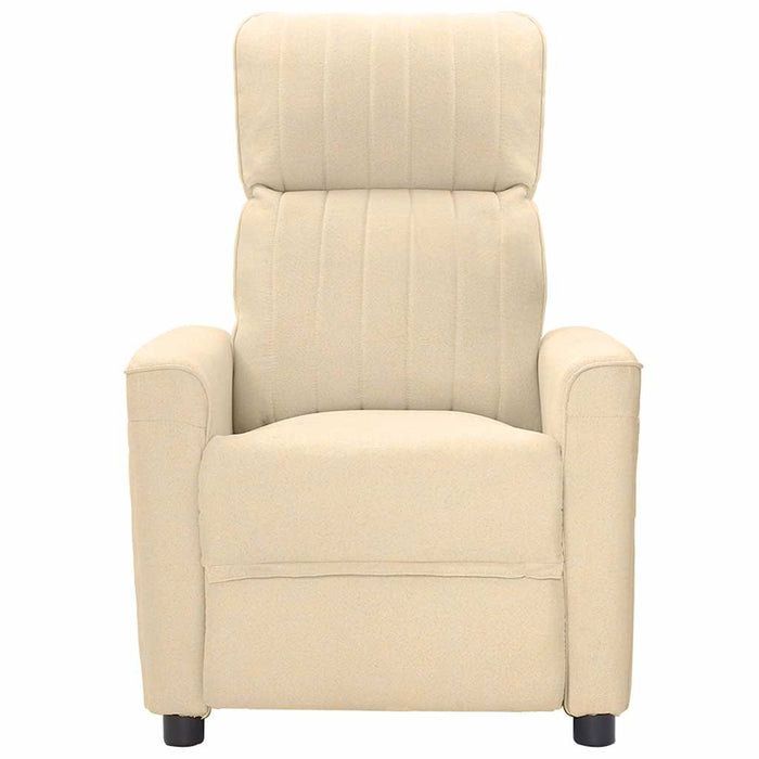Fotoliu rabatabil electric, crem, material textil WALTI