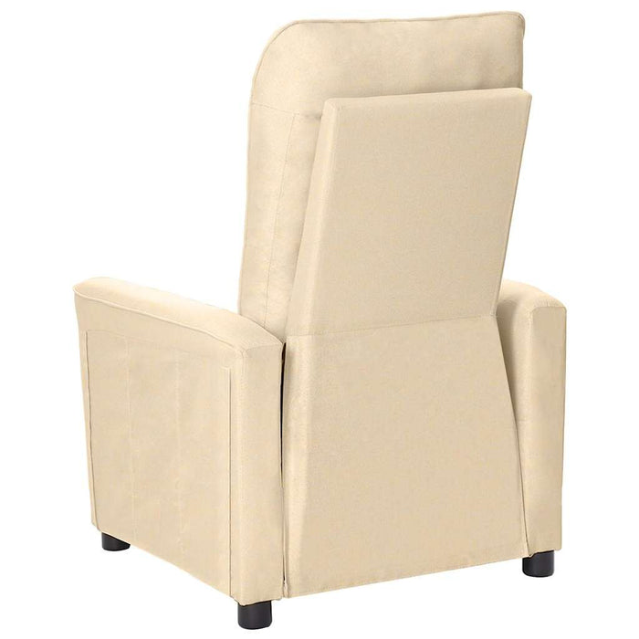 Fotoliu rabatabil electric, crem, material textil WALTI