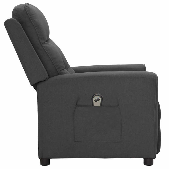 Fotoliu rabatabil electric, gri închis, material textil WALTI