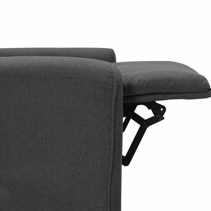 Fotoliu rabatabil electric, gri închis, material textil WALTI