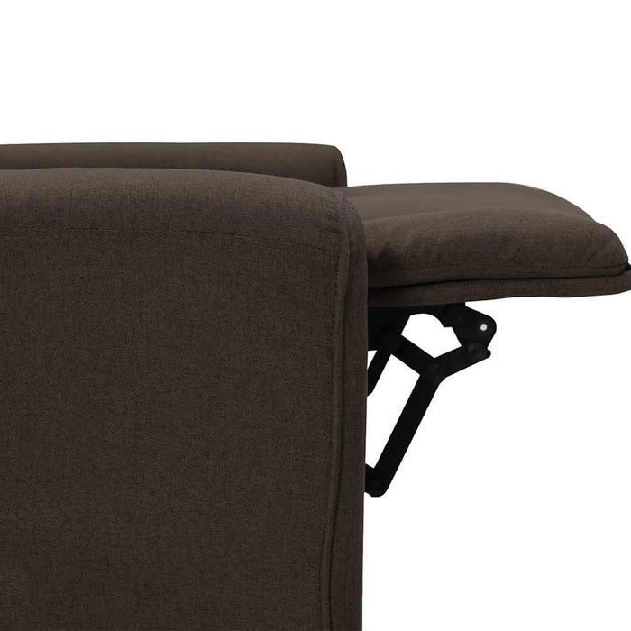 Fotoliu rabatabil electric, maro închis, material textil WALTI