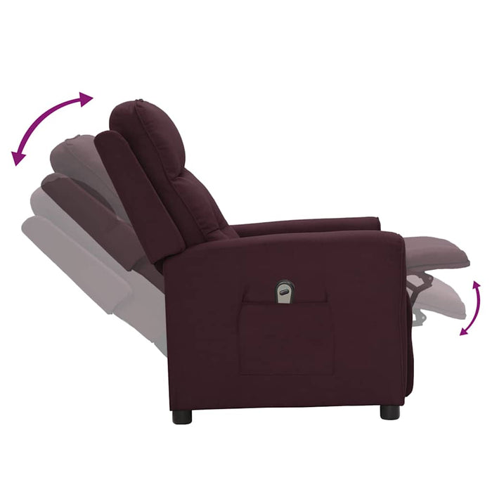 Fotoliu rabatabil electric, violet, material textil WALTI