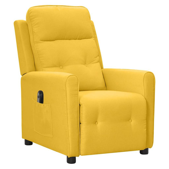 Fotoliu rabatabil electric, galben, material textil WALTI