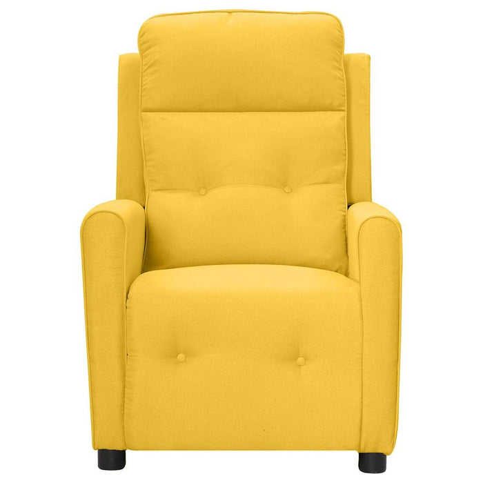 Fotoliu rabatabil electric, galben, material textil WALTI