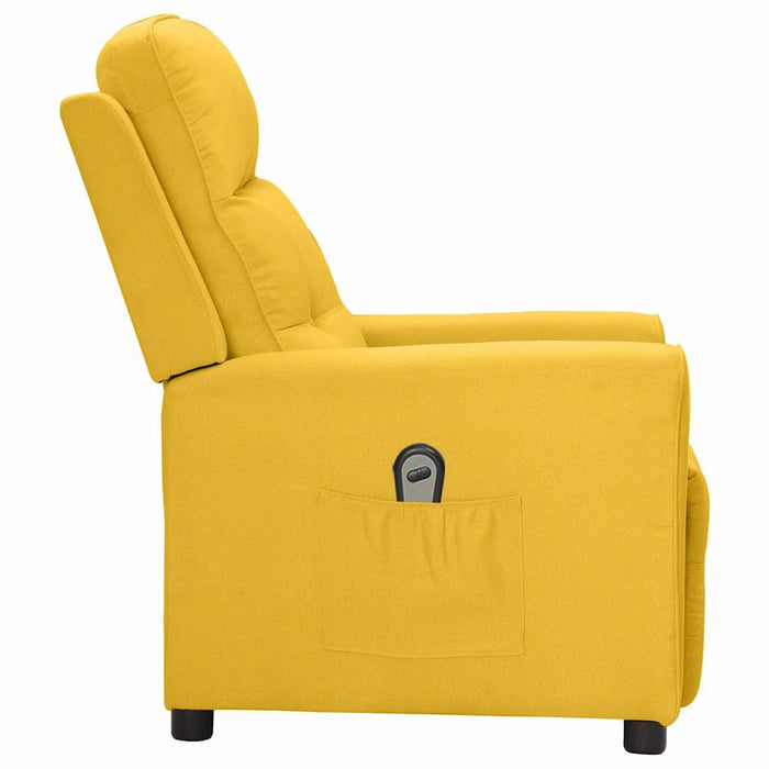 Fotoliu rabatabil electric, galben, material textil WALTI