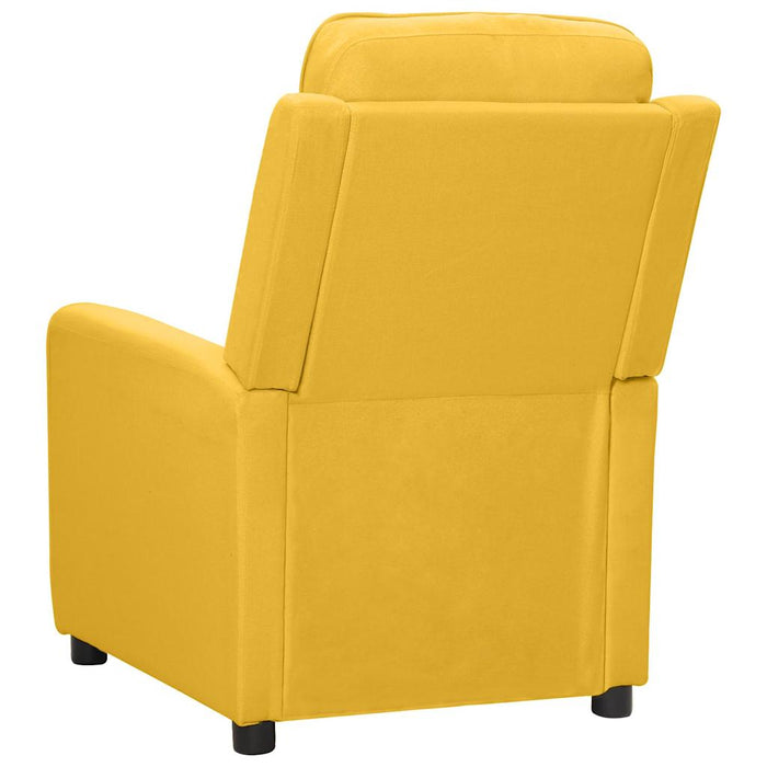 Fotoliu rabatabil electric, galben, material textil WALTI
