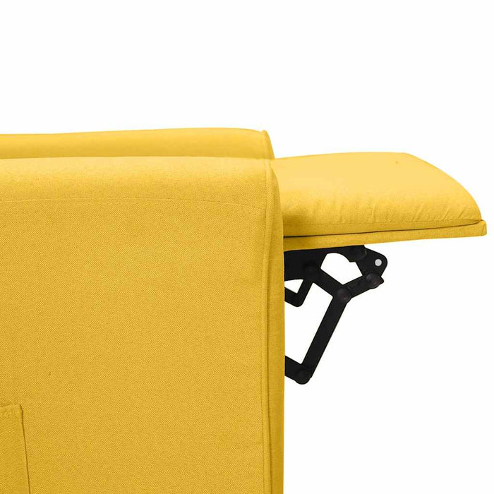 Fotoliu rabatabil electric, galben, material textil WALTI