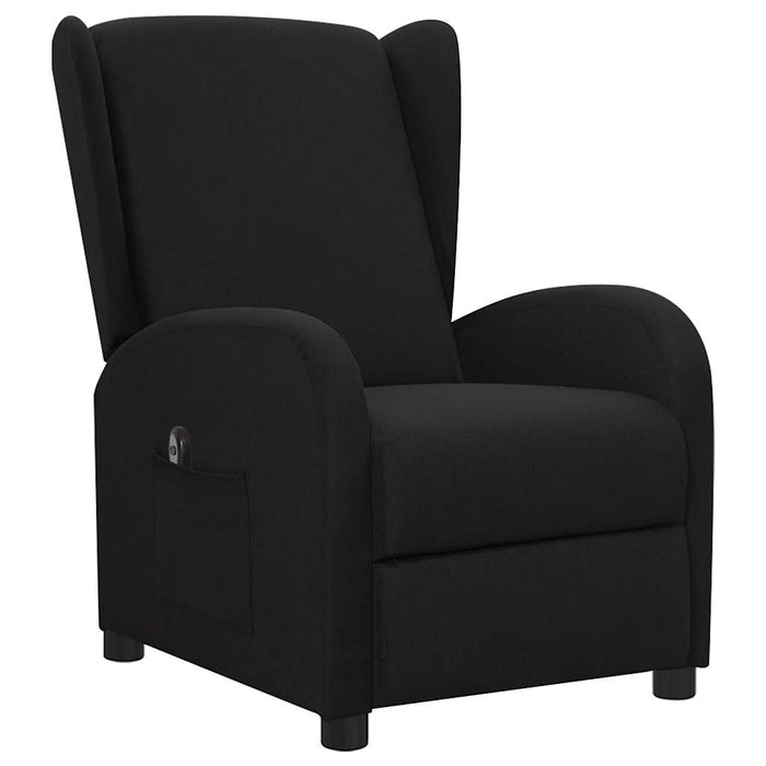 Fotoliu rabatabil electric, negru, material textil WALTI