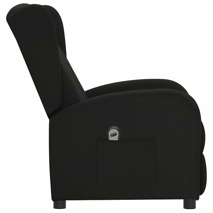 Fotoliu rabatabil electric, negru, material textil WALTI