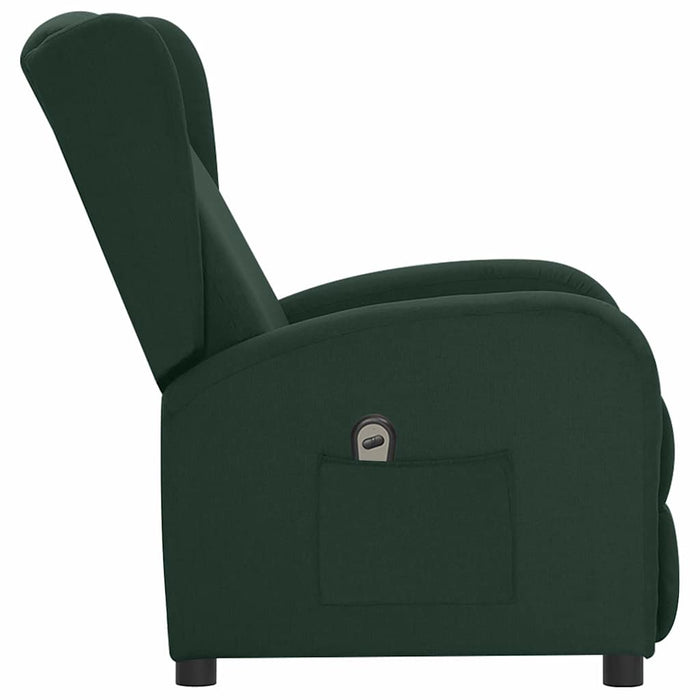 Fotoliu rabatabil electric, verde închis, material textil WALTI