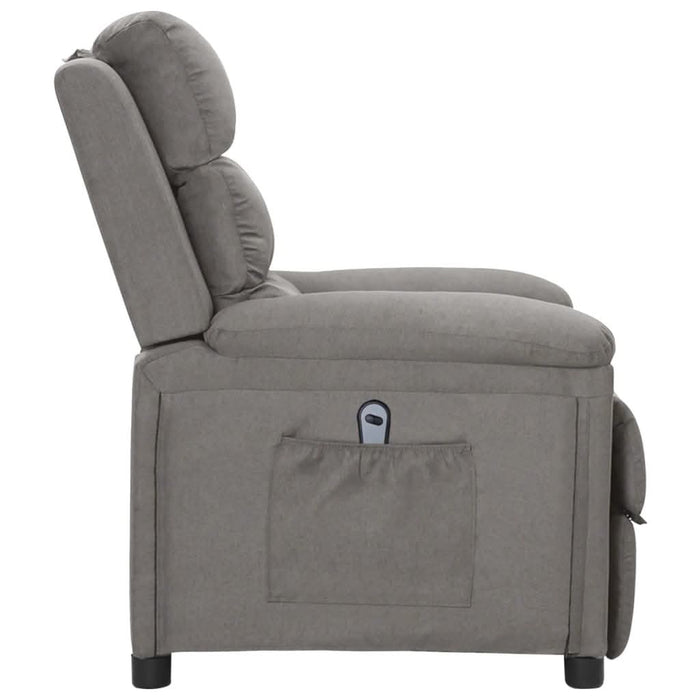 Fotoliu rabatabil electric, gri deschis, textil - WALTI WALTI