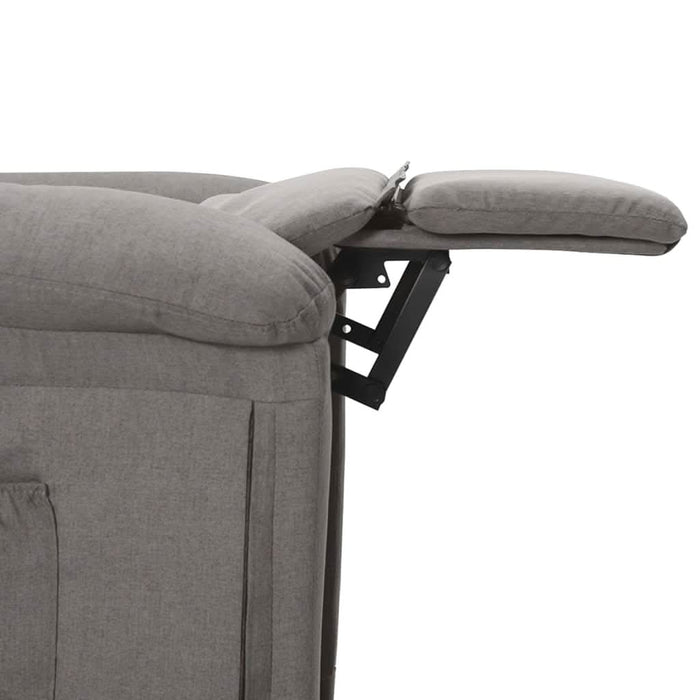 Fotoliu rabatabil electric, gri deschis, textil - WALTI WALTI