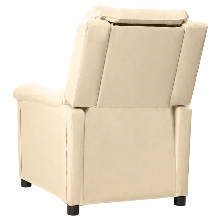 Fotoliu rabatabil electric, crem, material textil - WALTI WALTI