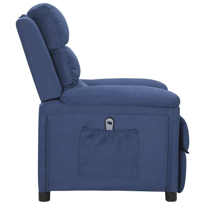 Fotoliu rabatabil electric, albastru, material textil WALTI