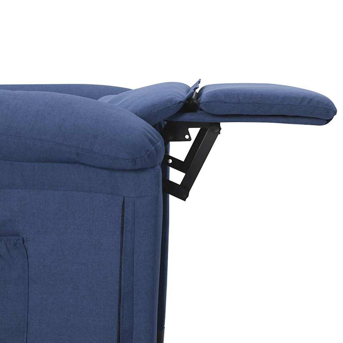 Fotoliu rabatabil electric, albastru, material textil WALTI