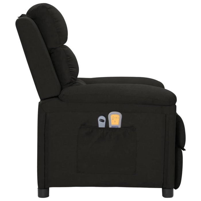 Fotoliu de masaj electric rabatabil, negru, textil - WALTI WALTI
