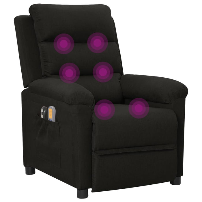 Fotoliu de masaj electric rabatabil, negru, textil - WALTI WALTI