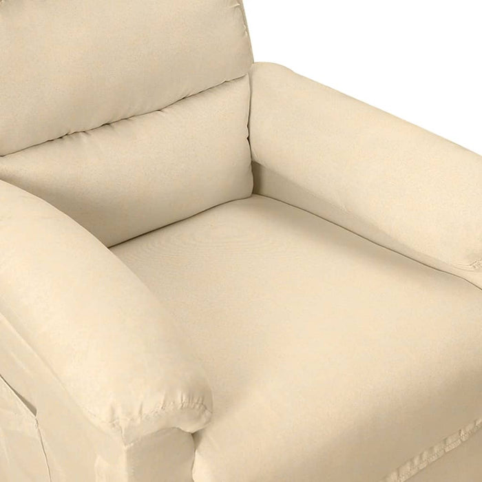 Fotoliu de masaj electric rabatabil, crem, textil - WALTI WALTI