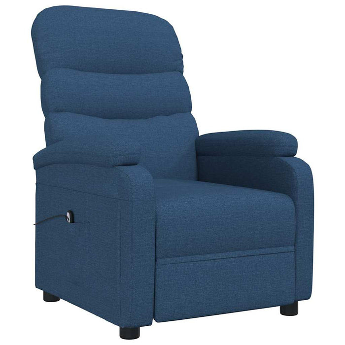 Fotoliu rabatabil electric, albastru, material textil WALTI