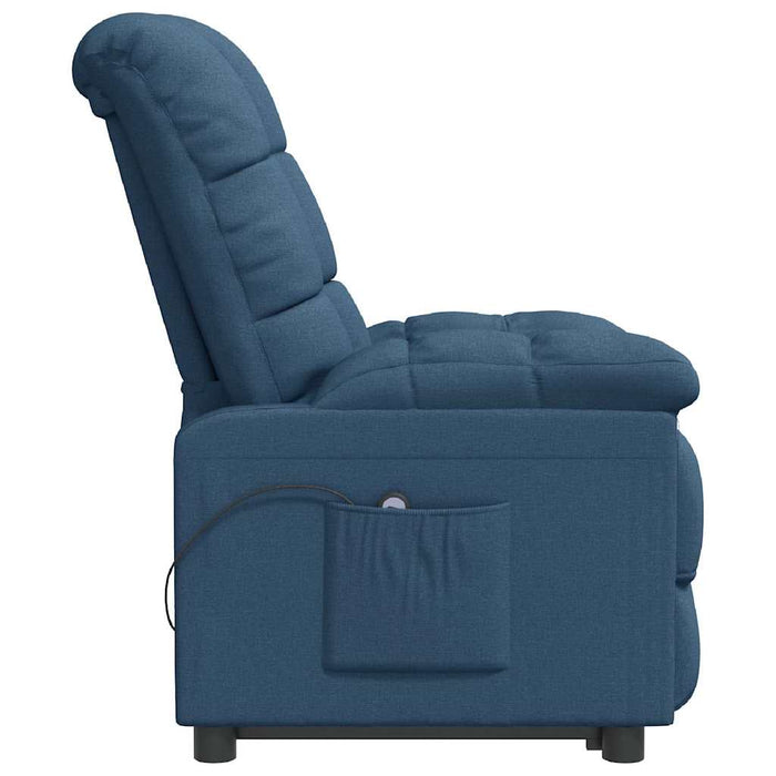 Fotoliu rabatabil electric, albastru, material textil WALTI