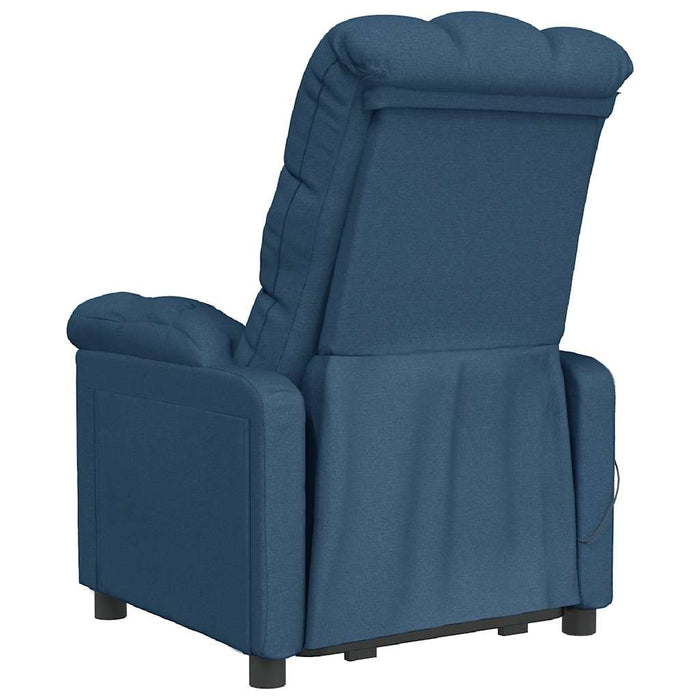 Fotoliu rabatabil electric, albastru, material textil WALTI