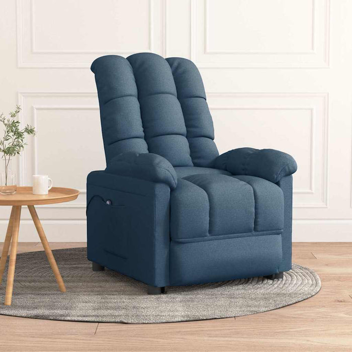 Fotoliu rabatabil electric, albastru, material textil WALTI