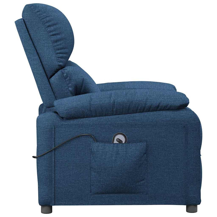 Fotoliu rabatabil electric, albastru, material textil WALTI