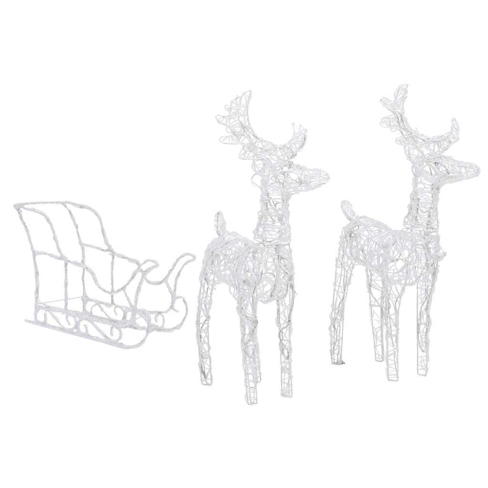 Decorațiune de Crăciun reni și sanie 320 LED-uri acril - WALTI WALTI