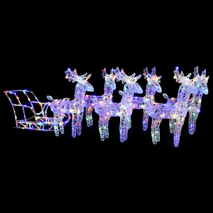 Decorațiune de Crăciun reni și sanie 320 LED-uri acril - WALTI WALTI