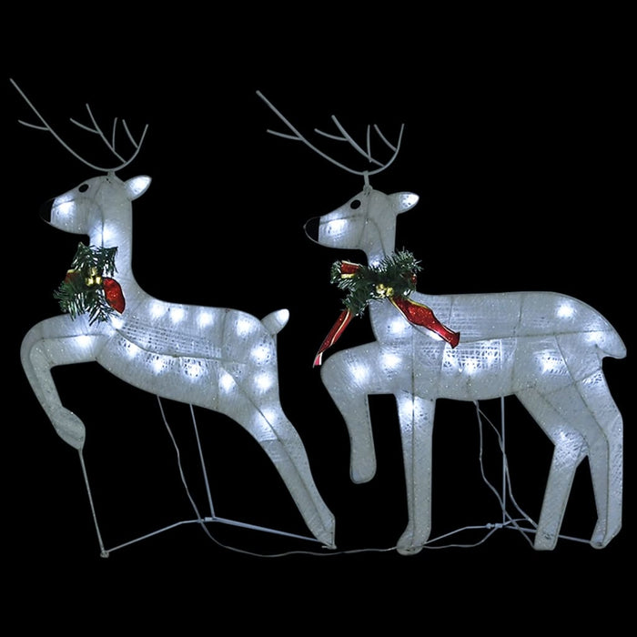 Decorațiune de Crăciun cu reni&sanie 100 LED-uri alb exterior WALTI